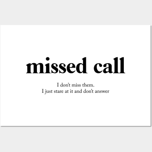 Missed Call Definition Posters and Art